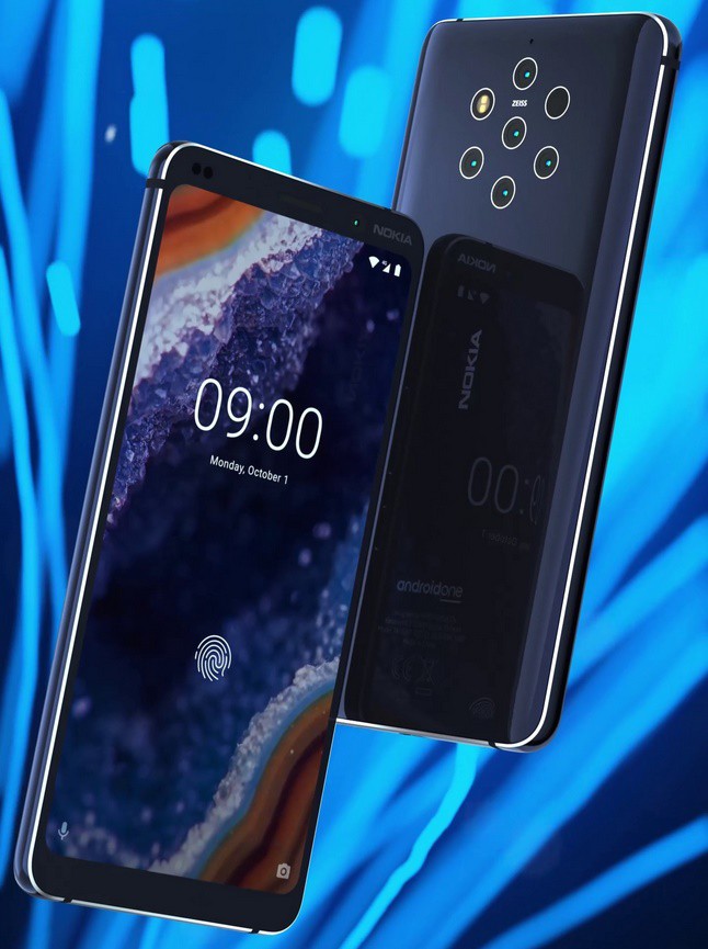 Nokia 9 PureView lộ
diện thông qua video quảng cáo với 5 camera sau, Snapdragon
845, cảm biến vân tay trong màn hình