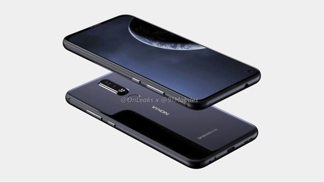 Nokia 8.1 Plus lộ
thiết kế hoàn chỉnh với màn hình đục lỗ, camera kép phía
sau
