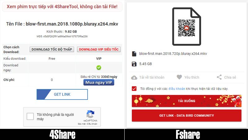 Hướng dẫn cách tạo
nút Getlink tốc độ cao trực tiếp trên Fshare, 4Share, và một
số website khác