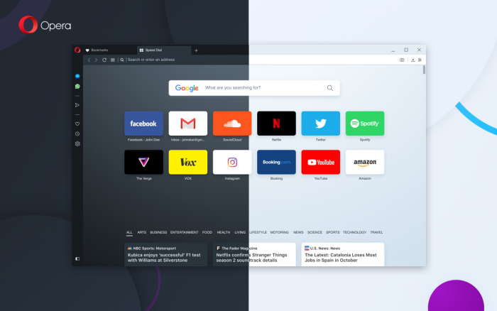 Opera phát hành bản
thử nghiệm Reborn 3, nâng cấp giao diện và tích hợp một số
tiện ích mới
