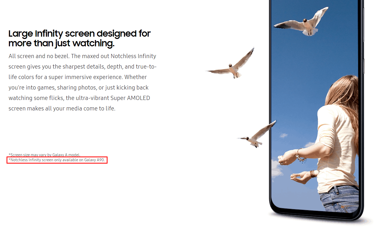 Samsung vô tình xác
nhận Galaxy A90 sẽ có màn hình New Infinity không có nốt
ruồi