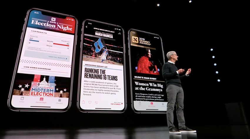 Apple ra mắt dịch vụ
Apple News Plus với 300 tạp chí hàng đầu, giá thuê bao 9,99
USD/tháng