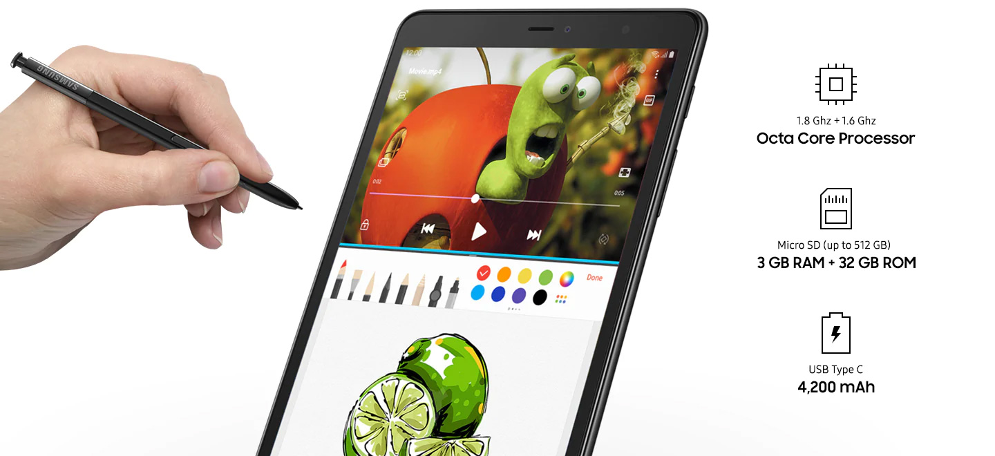 Samsung âm thầm ra mắt Galaxy Tab A 8.0 (2019)
hỗ trợ bút S-Pen
