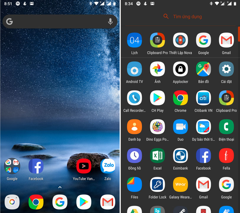 Chia sẻ bộ icon
Samsung One UI được trích xuất từ Galaxy S10, và hường dẫn
cài đặt lên mọi máy Android