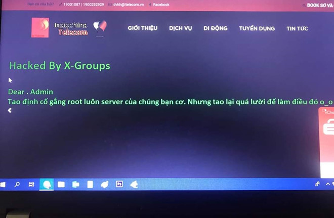 Vừa mới ra mắt sáng
nay tại Việt Nam website nhà mạng ITelecom đã bị hacker tấn
công