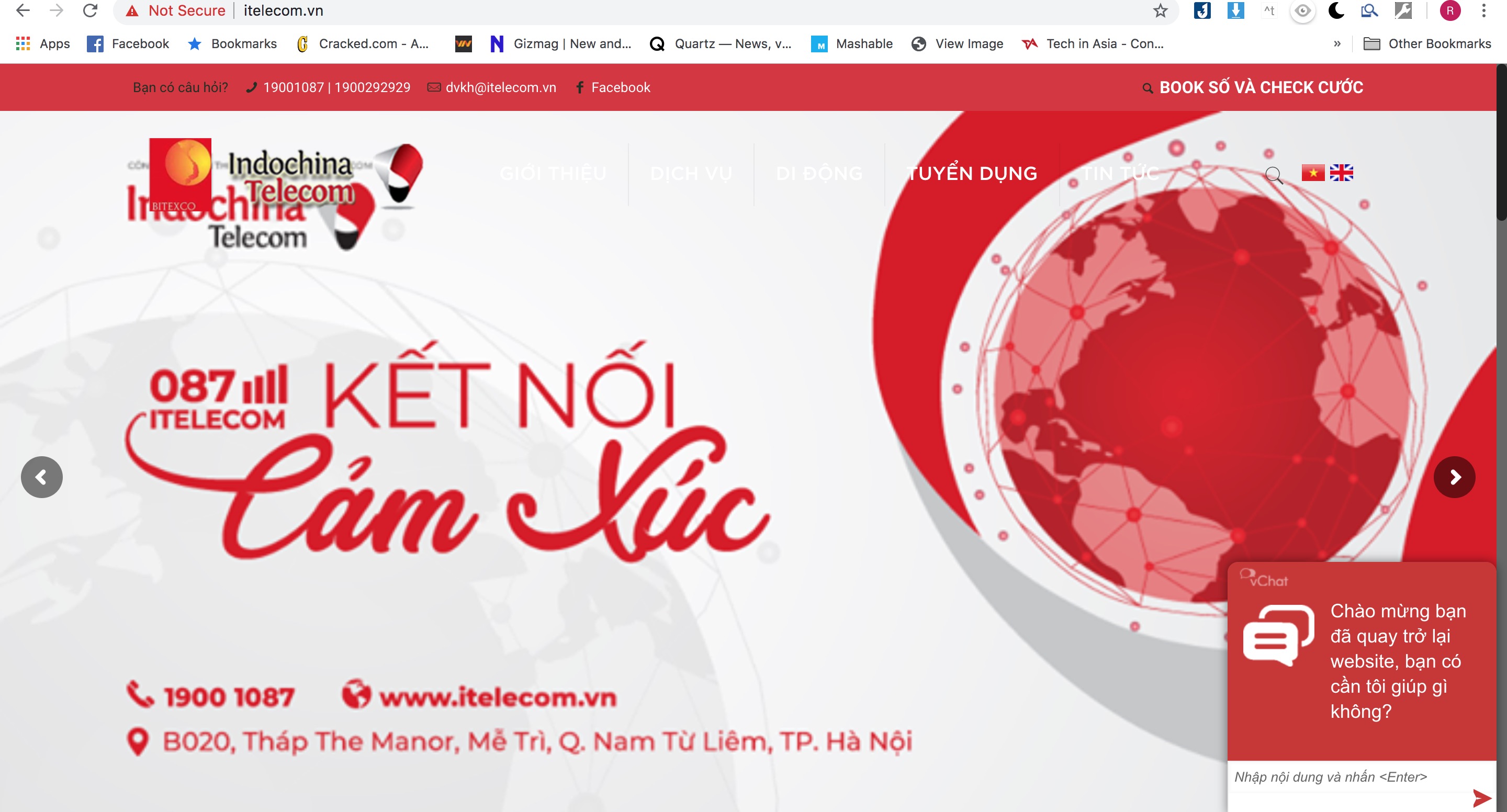 Vừa mới ra mắt sáng
nay tại Việt Nam website nhà mạng ITelecom đã bị hacker tấn
công