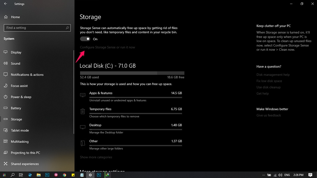 Hướng dẫn tự động xóa
file tạm, dọn rác ổ cứng tự động trên Windows 10
