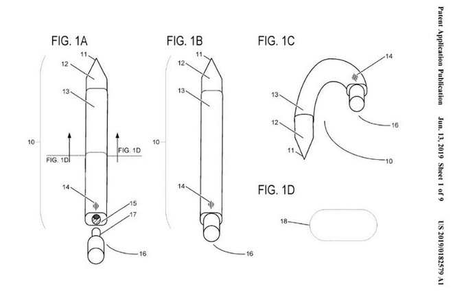 Microsoft đang nghiên
cứu loại bút Surface Pen dẻo, có thể uống cong thành tai
nghe không dây
