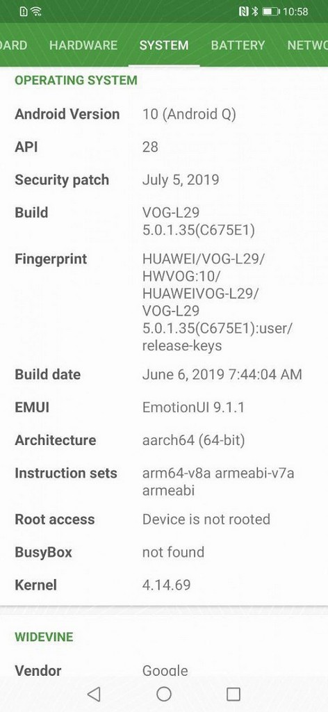 Lộ diện những hình
ảnh đầu tiên của EMUI 10 được tùy biến từ Android Q