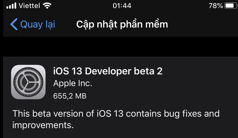 Apple phát hành
iPadOS và iOS 13 Beta 2: Sửa lỗi và thêm tính năng mới, đã
có thể cài đặt dễ dàng không cần PC