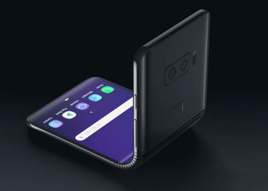 Samsung đang phát
triển smartphone màn hình gập kiểu vò sỏ, kích thước 6.7
inch, sẽ ra mắt năm 2020