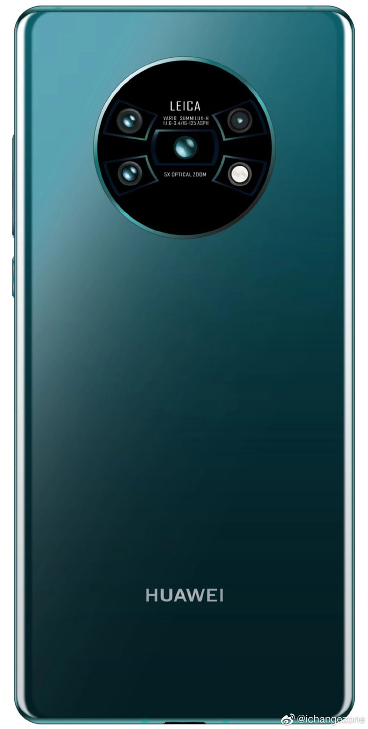 Lộ diện mặt lưng
Huawei Mate 30 với thiết kế cụm 4 camera và đèn LED xếp
thành chữ X cực ngầu