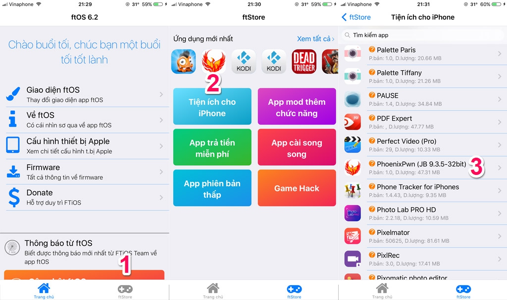 Phoenix cập nhật
phiên bản mới, hỗ trợ Jailbreak iOS 9.3.6 trên iPhone4s,
iPad mini và iPad 3