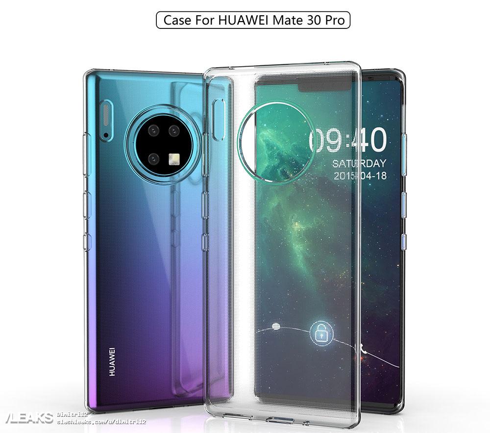 Huawei Mate 30, Mate
30 Pro lộ thiết kế với màn hình tai thỏ, 4 camera chính, cằm
mỏng