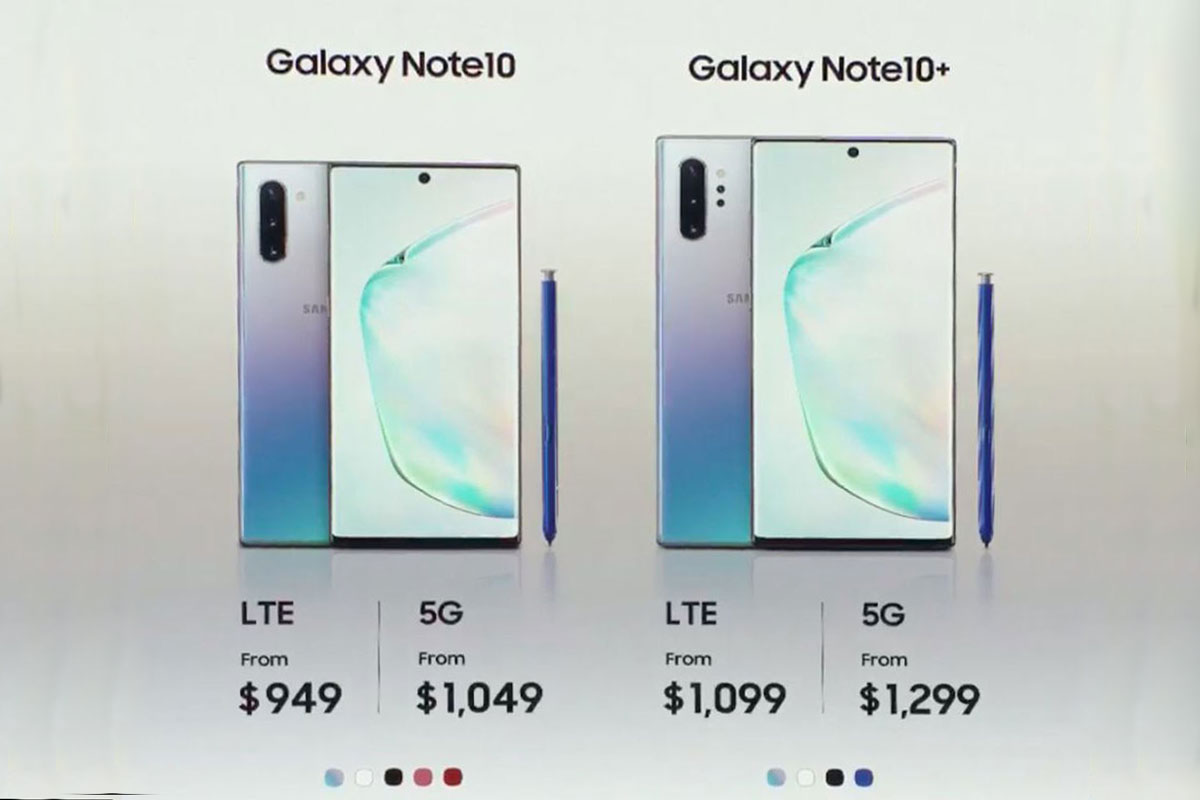 Samsung Galaxy Note10+ 5G phiên bản cao cấp
nhất có giá 1.400 USD