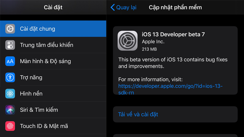 Đã có iPadOS / iOS 13
Developer beta 7, anh em lên ngay để trải nghiệm nhé