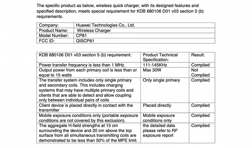 Huawei đạt chứng nhận
sạc không dây siêu nhanh 30W từ FCC. Liệu Mate 30, Mate 30
Pro sẽ được trang bị công nghệ này?