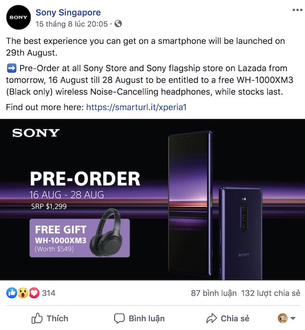 Sony sắp quay trở lại
Việt Nam với chiếc flagship Xperia 1?