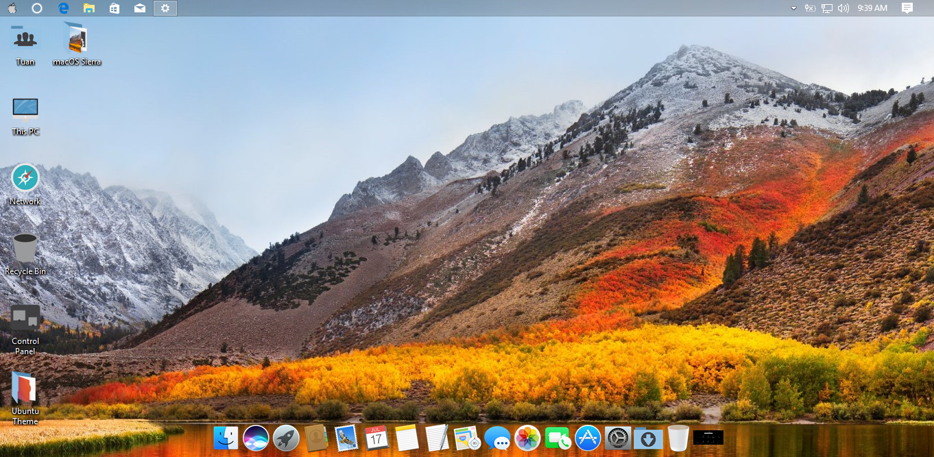 Hướng dẫn cài đặt
theme macOS High Sierra tuyệt đẹp cho Windows 10