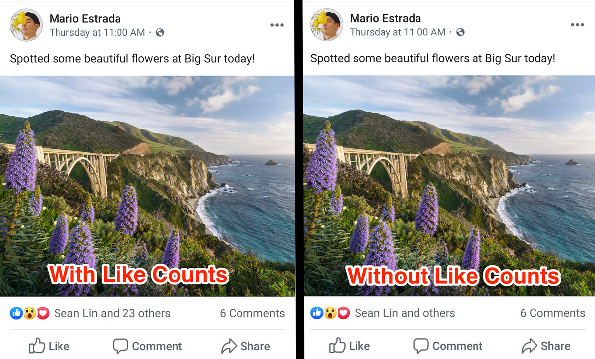 Facebook bắt đầu ẩn
số lượt Like bài viết, để tránh sự đố kị