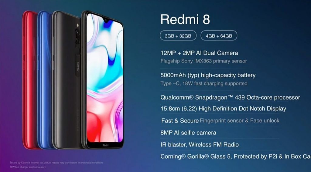 Xiaomi ra mắt
smartphone giá rẻ Redmi 8 với chip Snapdragon 439, camera
kép, pin 5.000 mAh, 112 USD