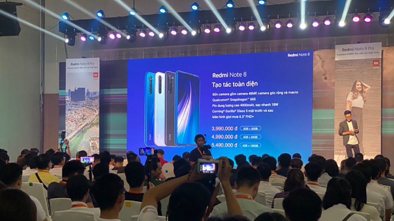 Xiaomi chính thức
trình làng Redmi Note 8 với cụm 4 camera sau, pin 5000mAh hỗ
trợ sạc nhanh 18W, giá từ 3.990.000đ
