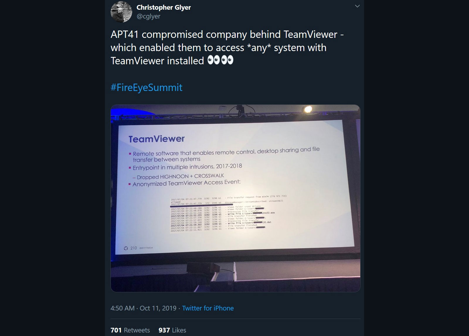 TeamViewer bị tin
tặc Trung Quốc tấn công, thông tin người dùng đã bị đánh
cắp