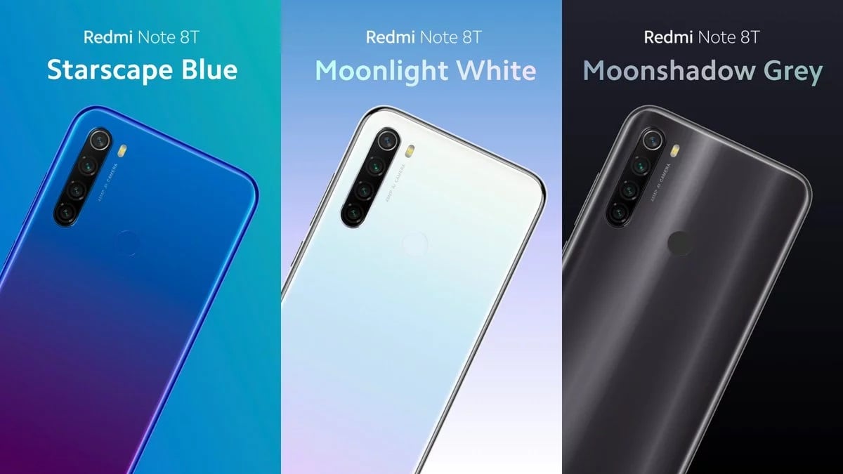 Xiaomi ra mắt Redmi
Note 8T với Snapdragon 665, 4 camera sau, pin 4.000 mAh sạc
nhanh 18W, giá bán 220 USD