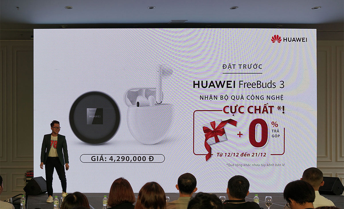 Huawei ra mắt tai
nghe True-Wireless FreeBuds 3 tại Việt Nam, giá 4.29 triệu
đồng