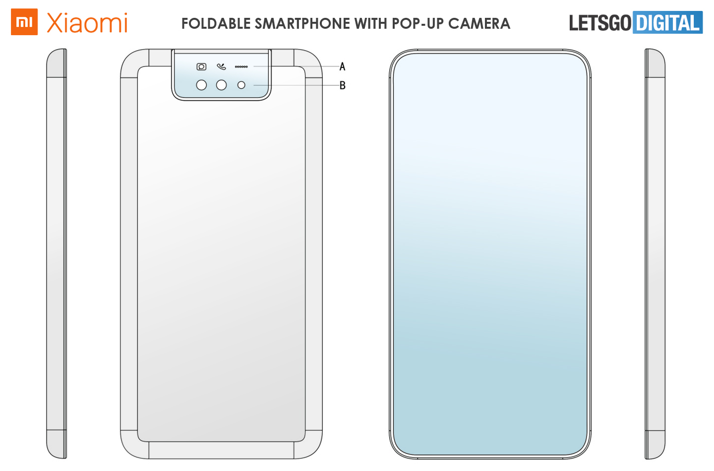 Xiaomi đăng ký bằng
sáng chế mới với chiếc smartphone màn hình gập có camera
pop-up