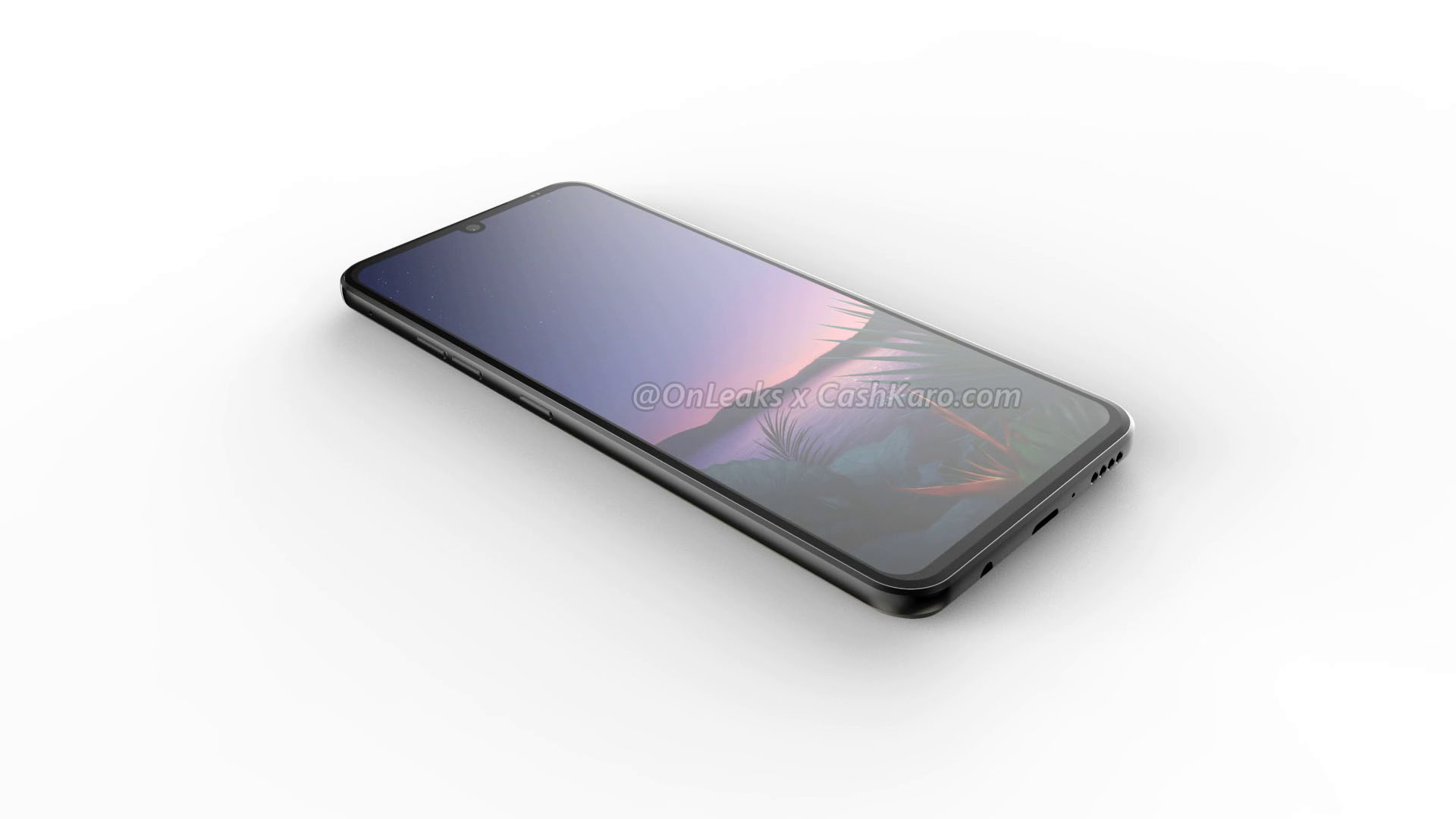LG G9 lộ ảnh render với thiết kế màn hình giọt nước,
vân tay trong màn hình, 4 camera sau, có jack 3.5mm