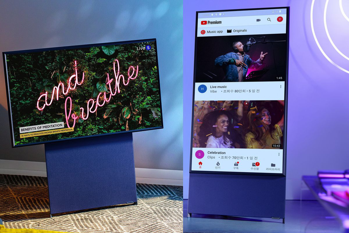 [CES 2020] Samsung ra
mắt Sero TV 43 inch, có thể xoay ngang dọc như smartphone để
lướt Facebook và xem video TikTok