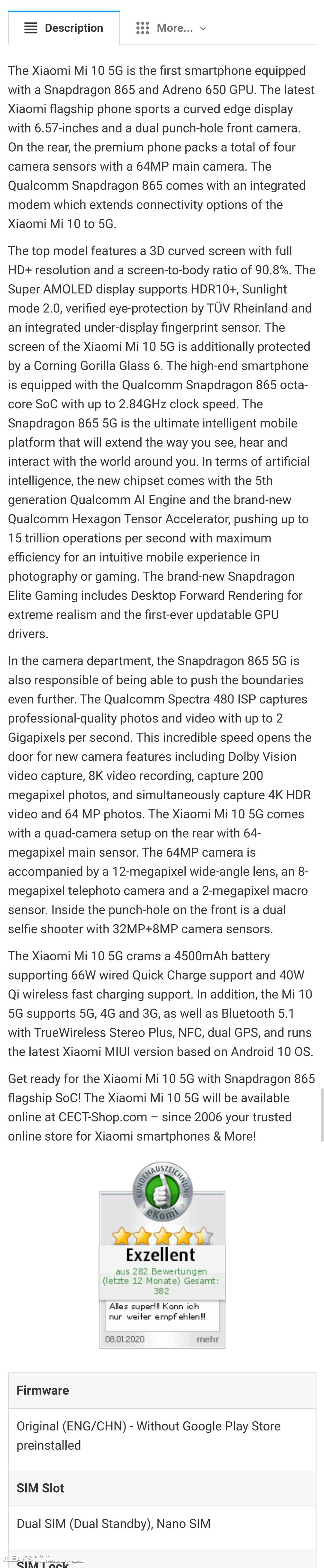 Xiaomi Mi 10 lộ toàn bộ thông số cấu hình
với Snapdragon 865, màn hình 90Hz, giá từ 15.5 triệu