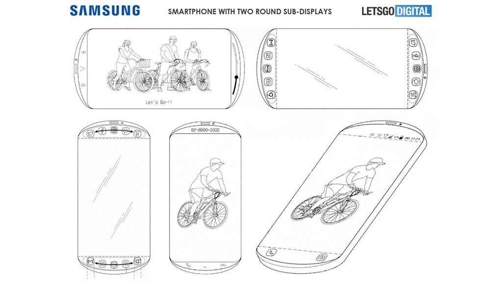 Lộ bằng sáng chế
smartphone mới của Samsung có tới 3 màn hình, thiết kế viền
tròn như máy chơi game cầm tay