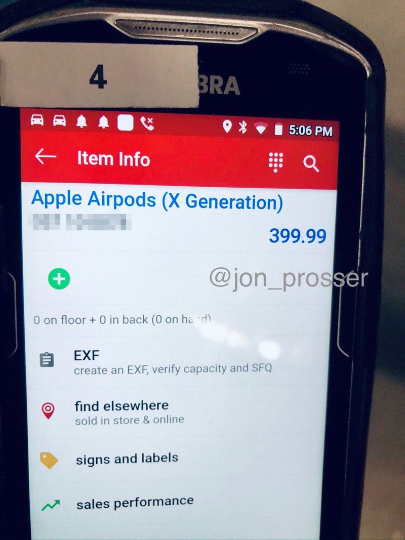Nhà bán lẻ tiết lộ về
mẫu AirPods (X Generation) mới, giá 399 USD