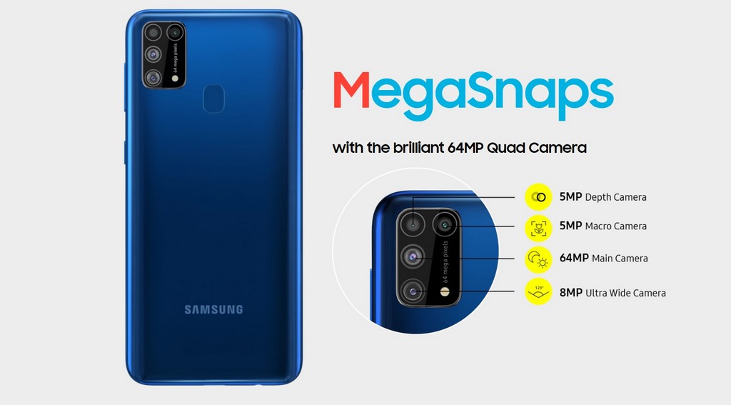 Samsung Galaxy M31
chính thức ra mắt: Chip Exynos 9611, camera chính có độ phân
giải 64MP, pin 6000mAh