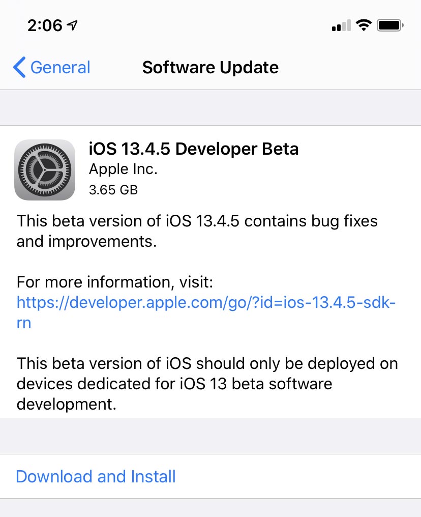 Apple phát hành iOS
13.4.5 beta 1, khắc phục một số lỗi trên phiên bản iOS 13.4