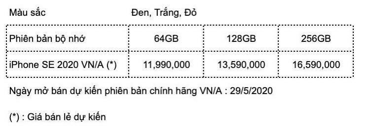 Apple âm thầm ra mắt
iPhone SE 2020, dự kiến sẽ có giá bán từ 12 triệu đồng tại
Việt Nam