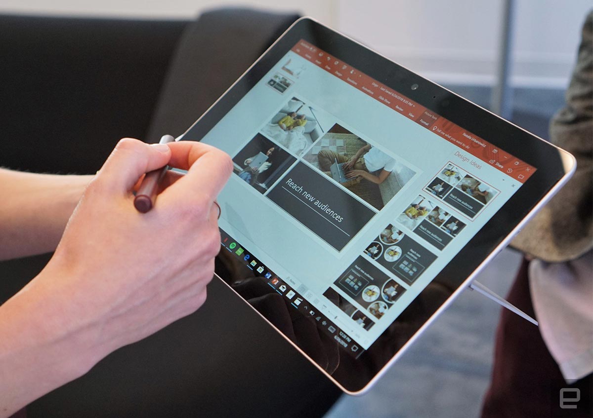 Surface Go 2 sẽ có
màn hình lớn hơn và viền mỏng hơn thế hệ trước