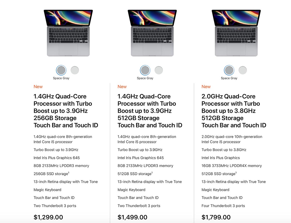 Apple ra mắt MacBook
Pro 13 inch mới với màn phím Magic Keyboard, chip Intel Core
thế hệ 10, giá không đổi