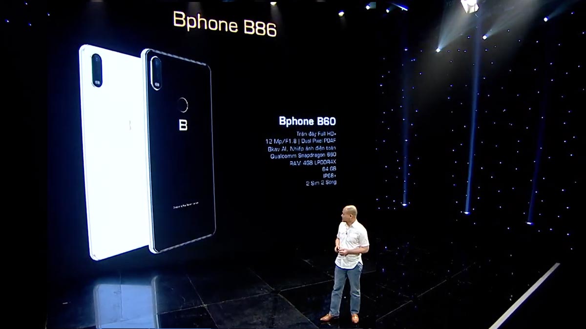 BKAV ra mắt Bphone
B60 & B40: Phiên bản ''Lite'' của
chiếc Bphone B86, giá từ 5.49 triệu đồng