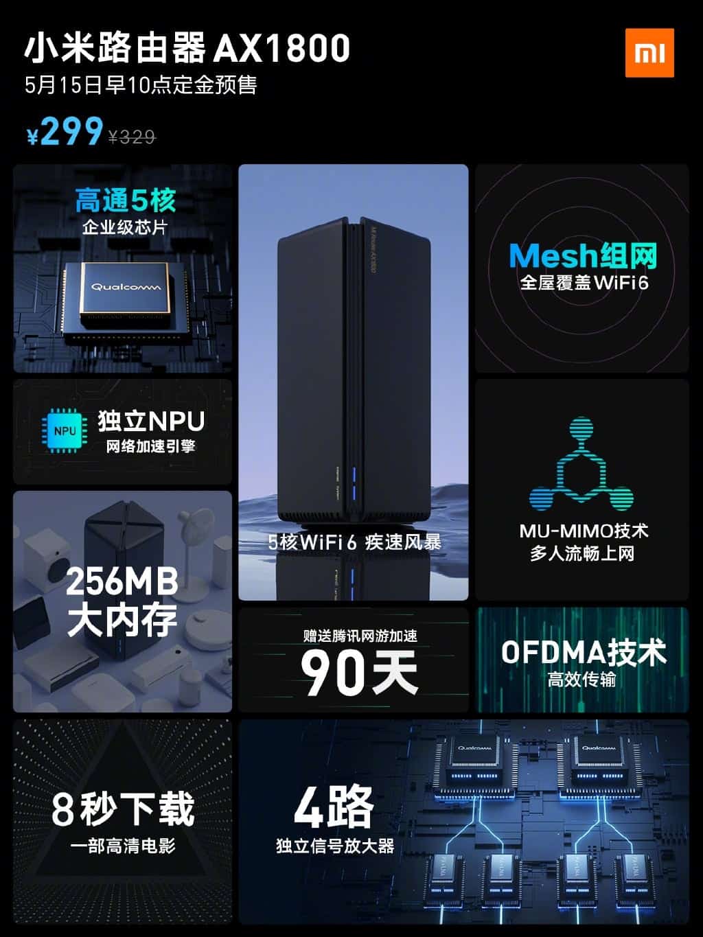 Xiaomi ra mắt router
Wi-Fi 6 AX1800, hỗ trợ mesh, giá chỉ 1.1 triệu đồng