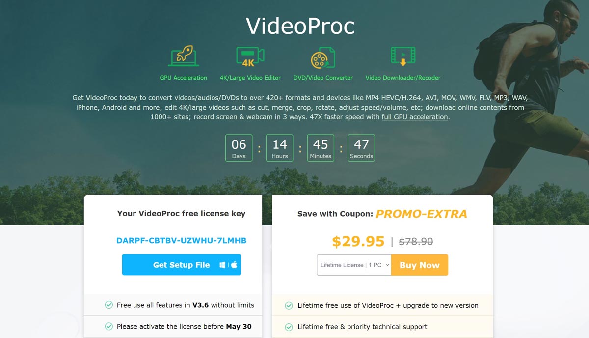 VideoProc: Phần mềm
chỉnh sửa video chuyên nghiệp có giá 78.9 USD đang miễn phí
bản quyền, mời anh em tải về