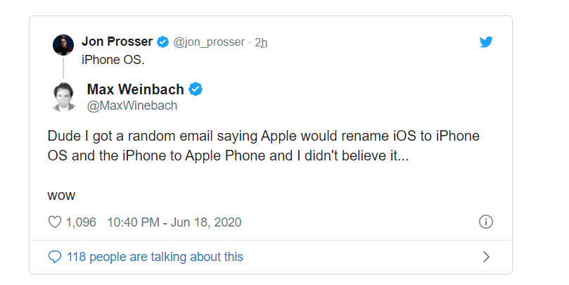 Apple sẽ đổi tên iOS
thành iPhone OS, iPhone thành Apple Phone?