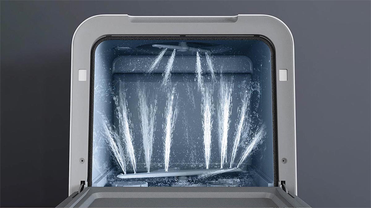 Viomi Countertop
Dishwasher Sugar: Máy rửa chén bát thông minh của Xiaomi:
Khử trùng UV, làm khô bằng không khí nóng, giá 3.5 triệu
đồng
