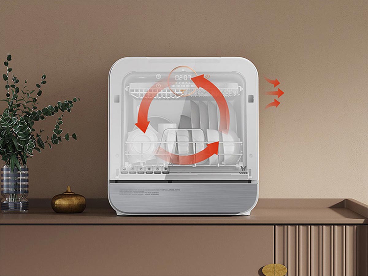 Viomi Countertop
Dishwasher Sugar: Máy rửa chén bát thông minh của Xiaomi:
Khử trùng UV, làm khô bằng không khí nóng, giá 3.5 triệu
đồng