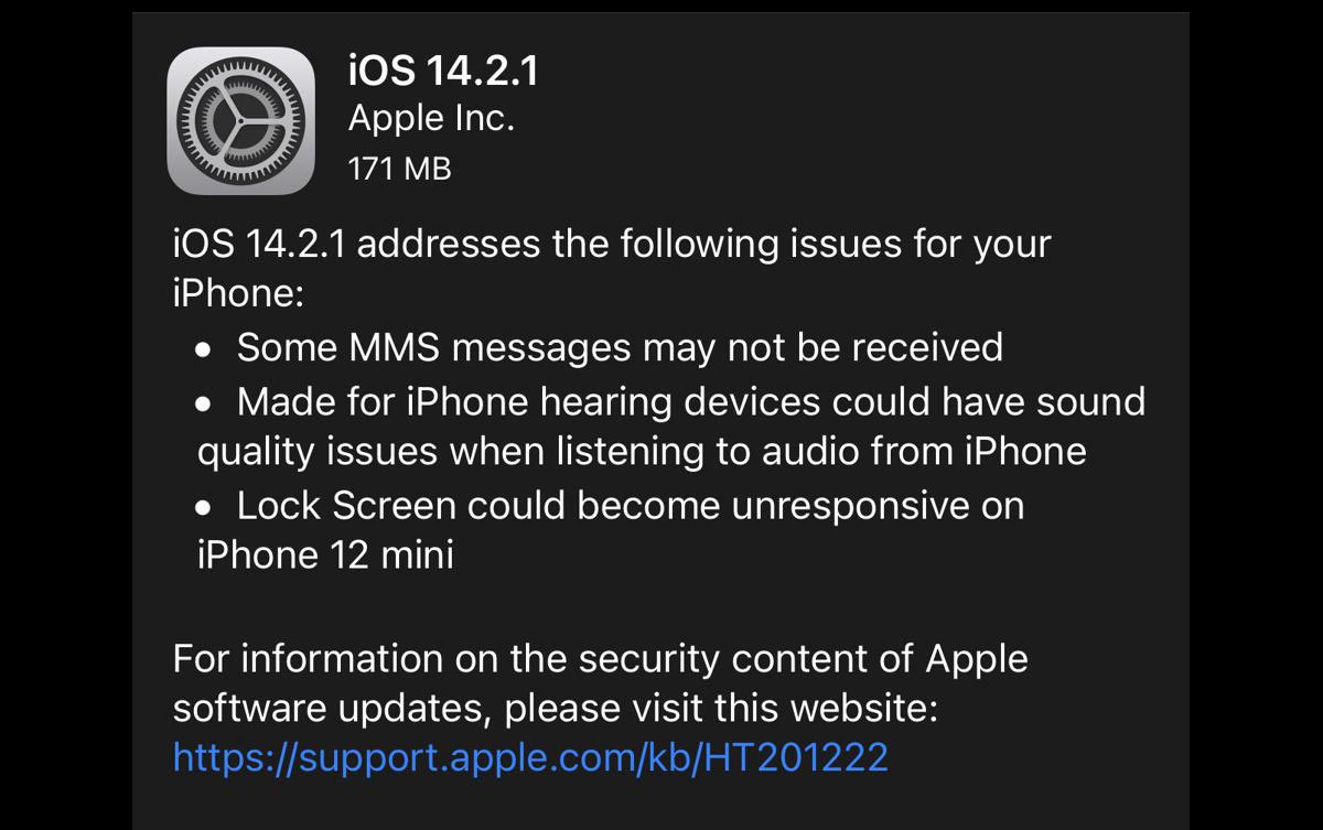 Apple ra mắt bản cập
nhật iOS 14.2.1, sửa hàng loạt lỗi nghiêm trọng trên iPhone
12