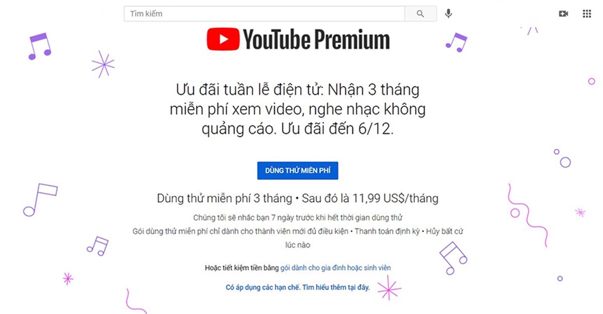 Hướng dẫn Fake ID để
đăng ký nhận 3 tháng miễn phí dich vụ YouTube Premium