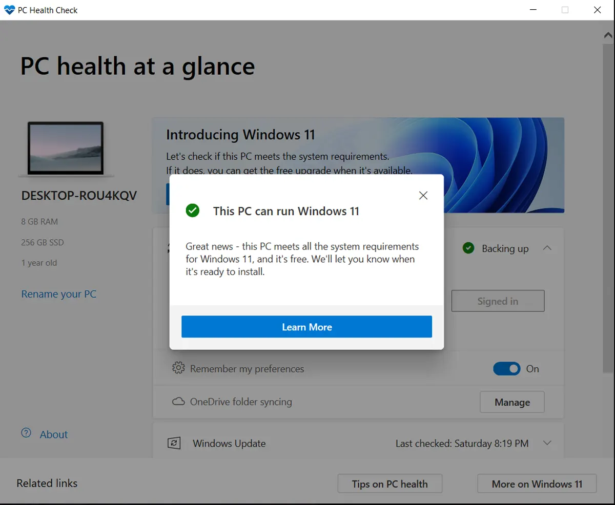 Cách kiểmtra xem
máy tính của mình có đủ khả năng cài đặt Windows 11hay
không