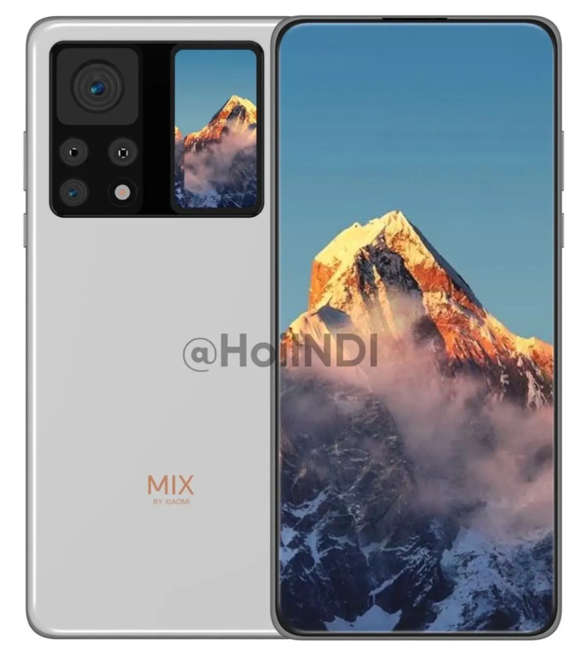 Xiaomi Mi MIX 4 lộ
thiết kế với camera selfie ẩn và màn hình phụ phía sau như
trên Mi 11 Ultra